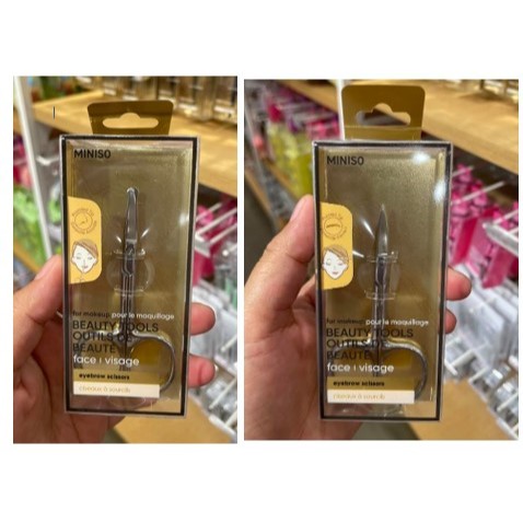 MINISO BLACK GOLD SERIES EYEBROW SCISSORS | Shopee Philippines