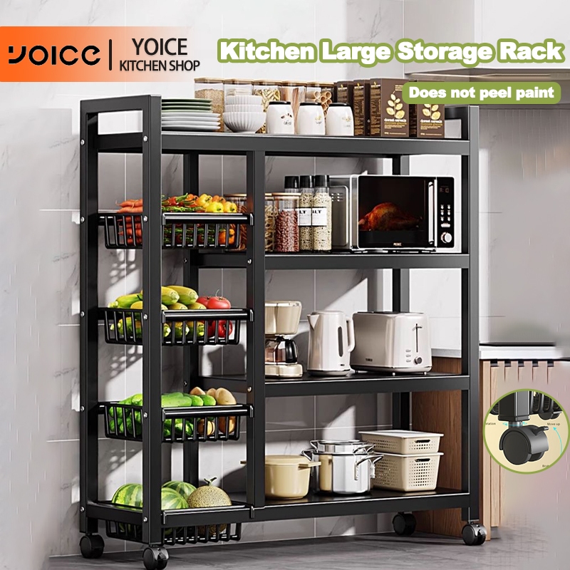 YOICE Kitchen Organizer Storage Rack Spice Rack/Fruit Vegetable Storage ...