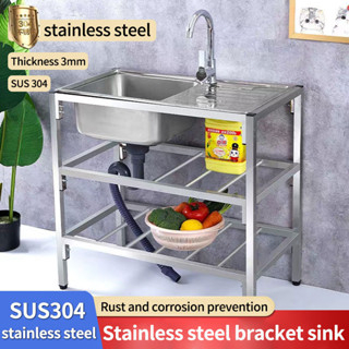 304 Stainless Steel Kitchen Sink Complete set Shelf Stand High Quality ...