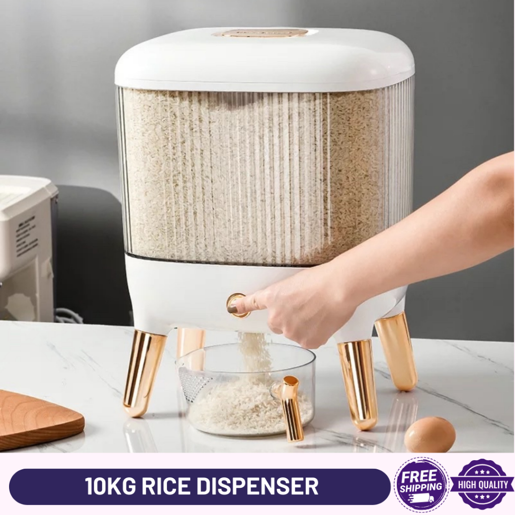 10KG Rice Dispenser Sealed Moisture-Proof | Modern Rice Storage Insect ...