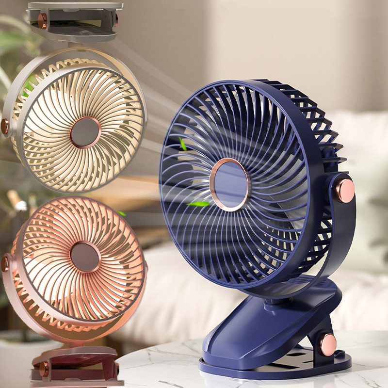 New Desk Fan with Light mini rotating clip fan portable Outdoor ...