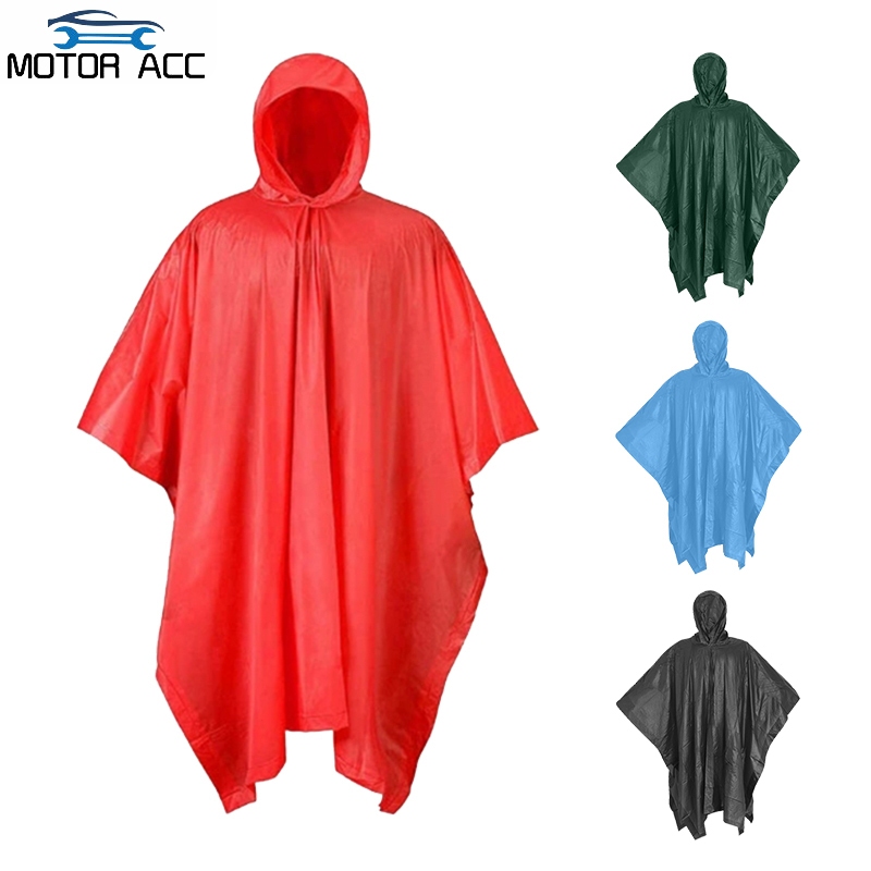 Poncho Raincoat Motorcycle Bicycle Poncho for Adult Unisex Free Size ...