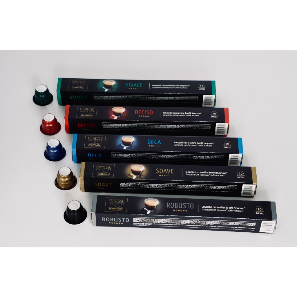 Caffitaly Nespresso Compatible Coffee Capsules Premium Italian Espresso 10  Pods
