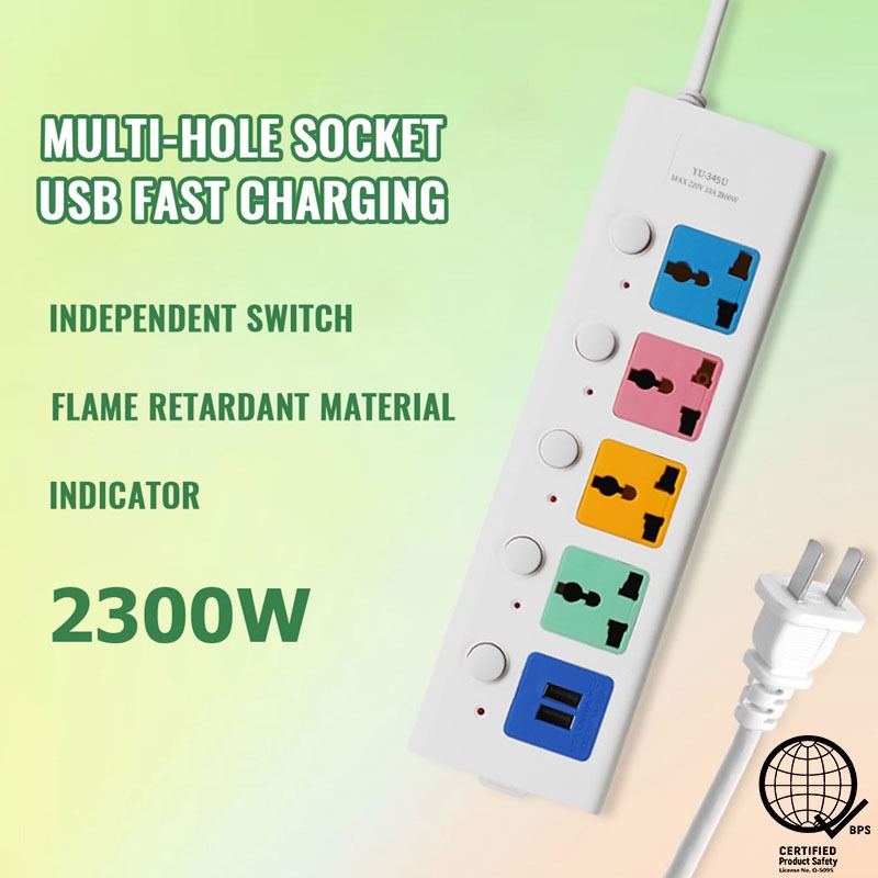 Centrix Multi-Function Socket Extension Outlet with 4 Power Socket AND ...