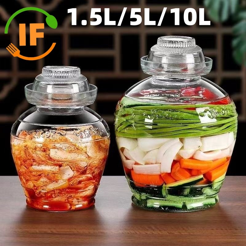1.5L 5L 10liter kimchi container airtight kitchen canisters jars ...