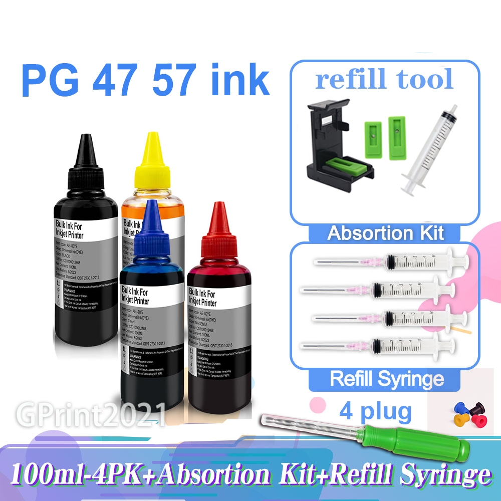 For Canon PG 47 cl 57s PG 47 cl 57 ink For Canon E400 E410 E460 E477 ...