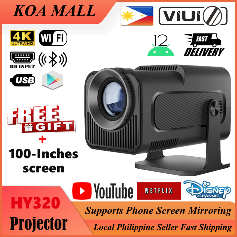 VIUIO HY320 Portable Smart Android Projector 4K for Phone with WIFI 6 ...