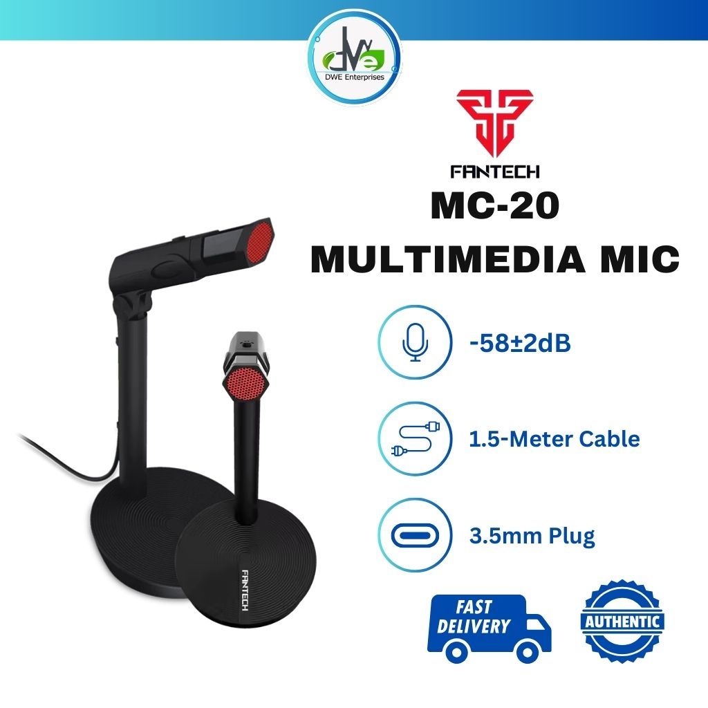FANTECH MC-20 MULTIMEDIA MIC FOR DESKTOP AND LAPTOP | Shopee Philippines