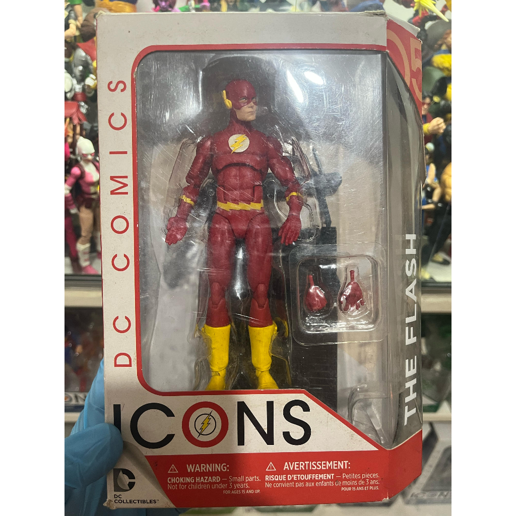(SUPER RARE)(COMPLETE)(back inside the box)DC ICONS FLASH(BAD BOX ...