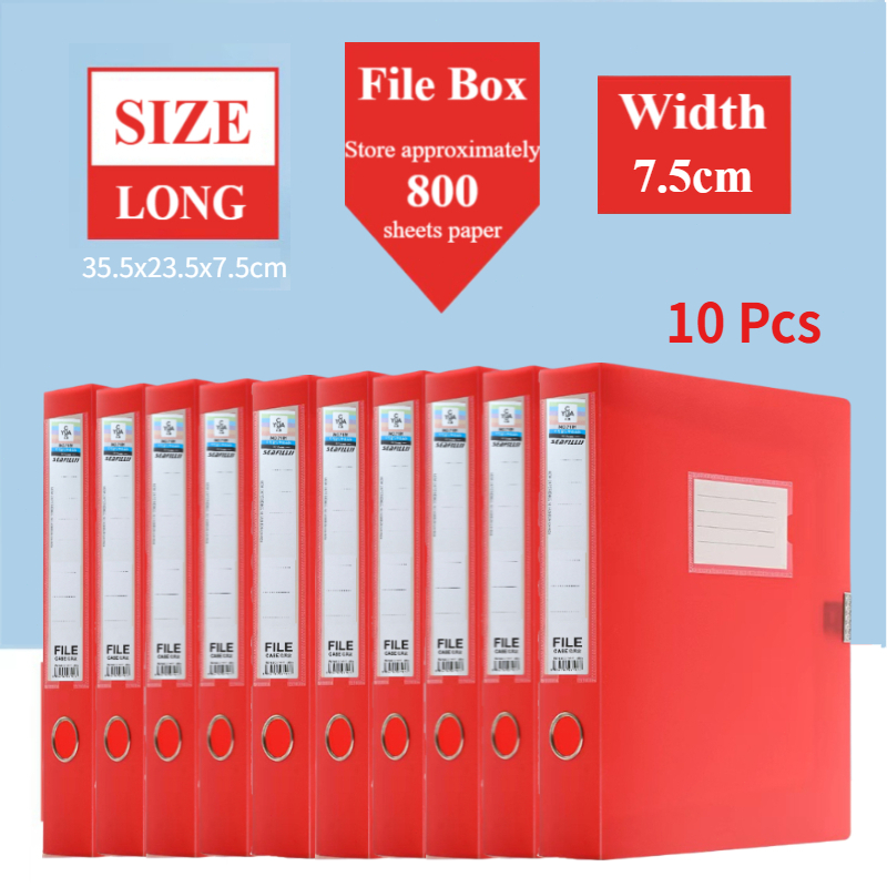 5/10PCS File Box Long Size Document Box 3.5/5.5/7.5cm File Folder ...