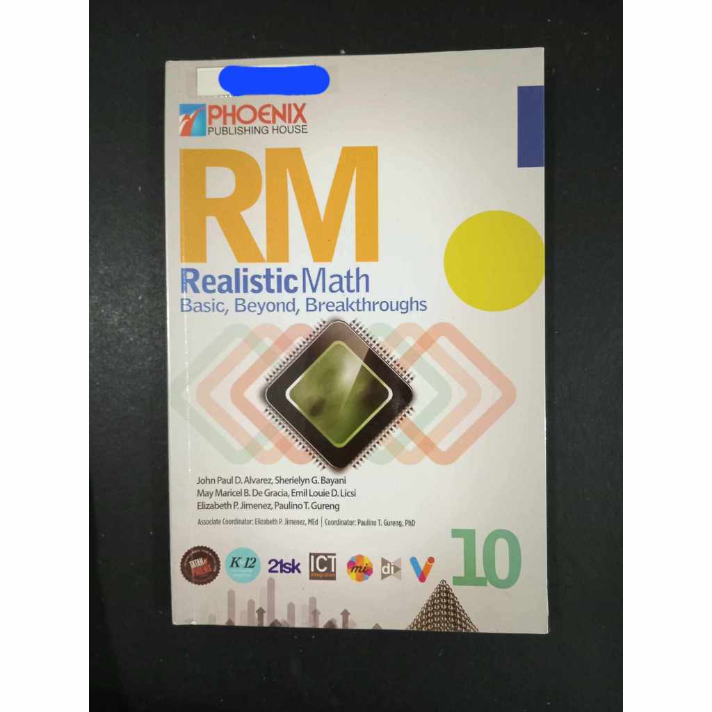 Phoenix Publishing Realistic Math Grade 10 preloved / used book but VGC ...