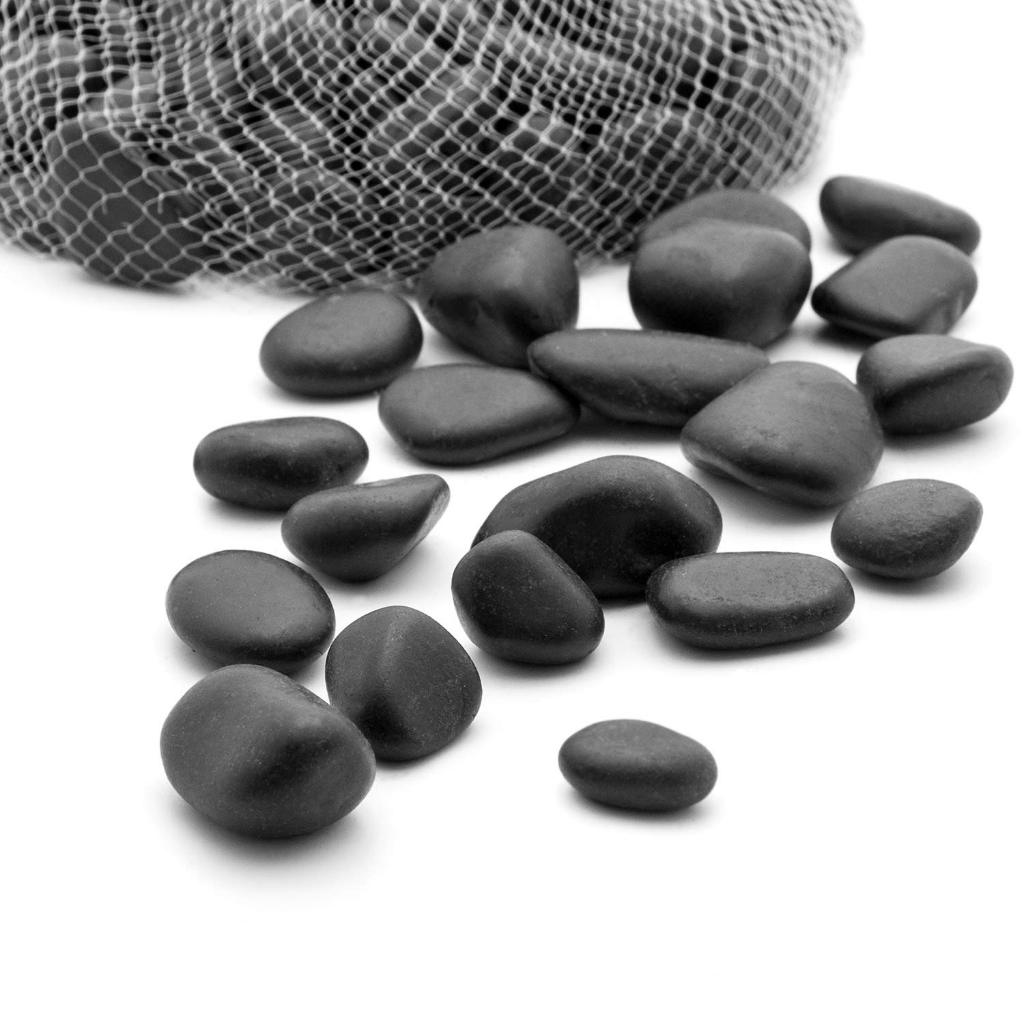 Black River Rocks Decorative Ornamental Pebbles, Garden Landscaping ...