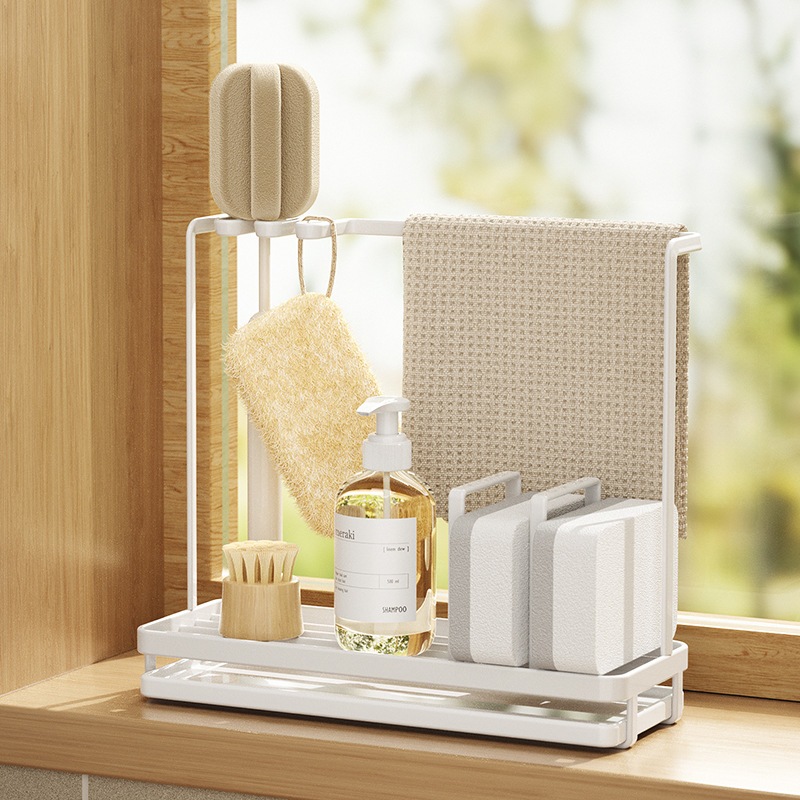 Kitchen Rack Rag Storage Rack Towel Drain Rack Sponge Storage Rack ...