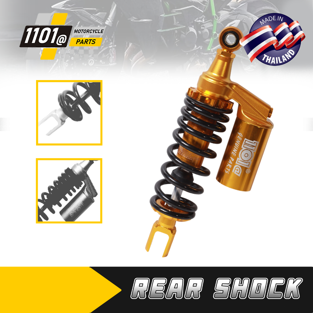 1101@ REAR SHOCK Made in Thailand With Piggy Back Tank MIO GOLD FOR ...
