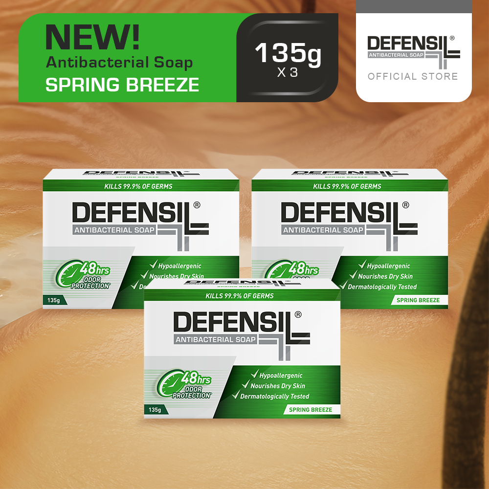 Defensil Antibacterial Soap Spring Breeze 135g Set of 3 | Shopee ...