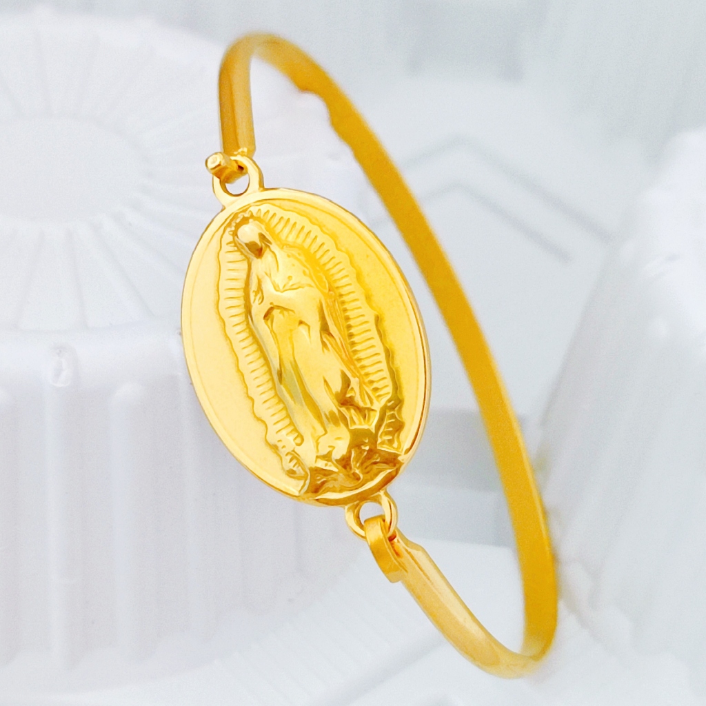 Dayshion Mama Mary Bangle For Women Stainless Protective Bangle For ...
