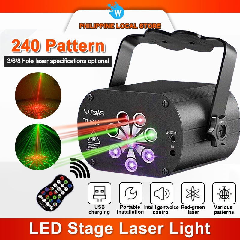 Disco Light LED Laser Projector Stage Light RGB Party KTV Club DJ Light ...