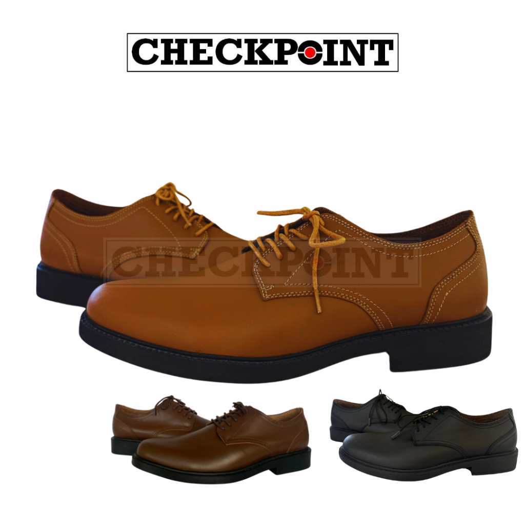 Checkpoint MARIKINA MADE Men's LEATHER OXFORDS FORMAL SHOES LACE UP ...