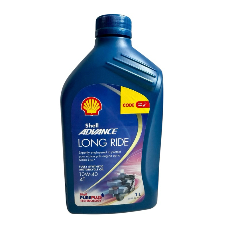 SHELL ADVANCE LONG RIDE 1LITER 10W-40 FULLY SYNTHETIC 4T UP TO 6000kms ...
