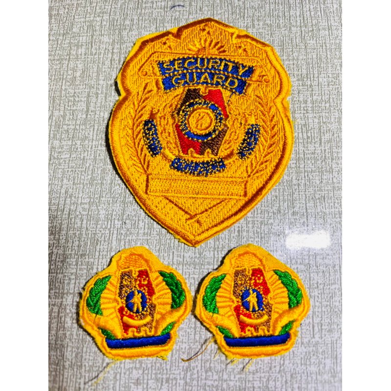 security guard patches badge&collar pin(EMBROIDE) | Shopee Philippines