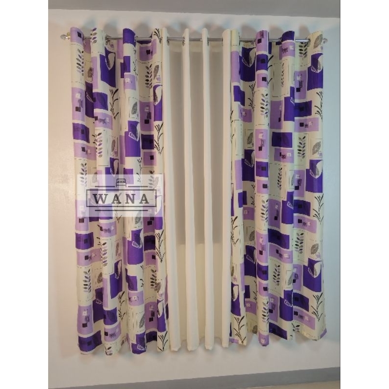 WANA - Fern Square Lavander Ring Window Curtain Sold per piece 6Feet ...