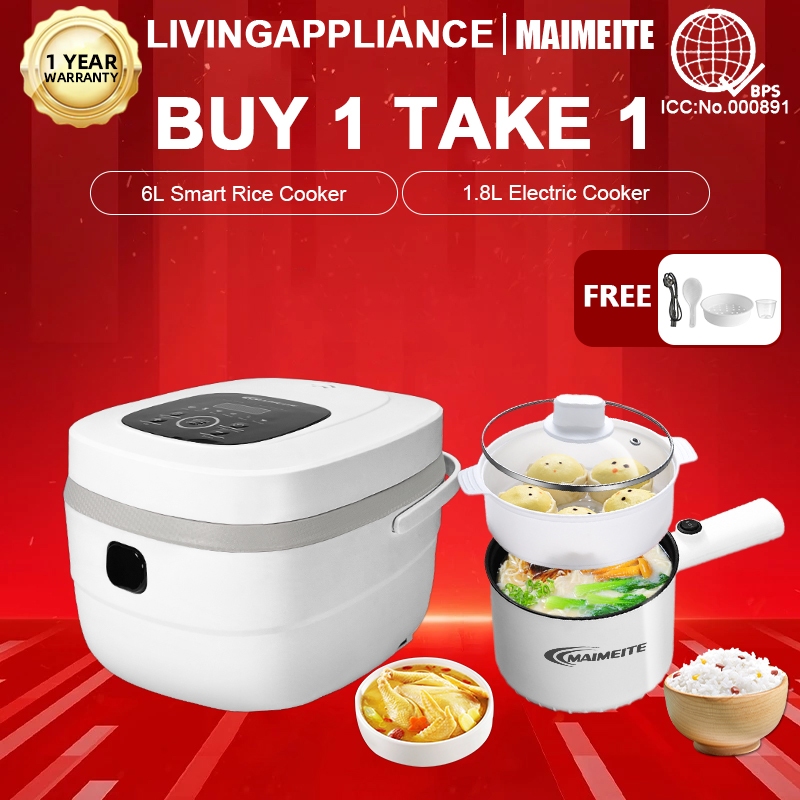 MAIMEITE 6L Large Capacity Rice Cooker Non-Stick Pan Multifunctional ...