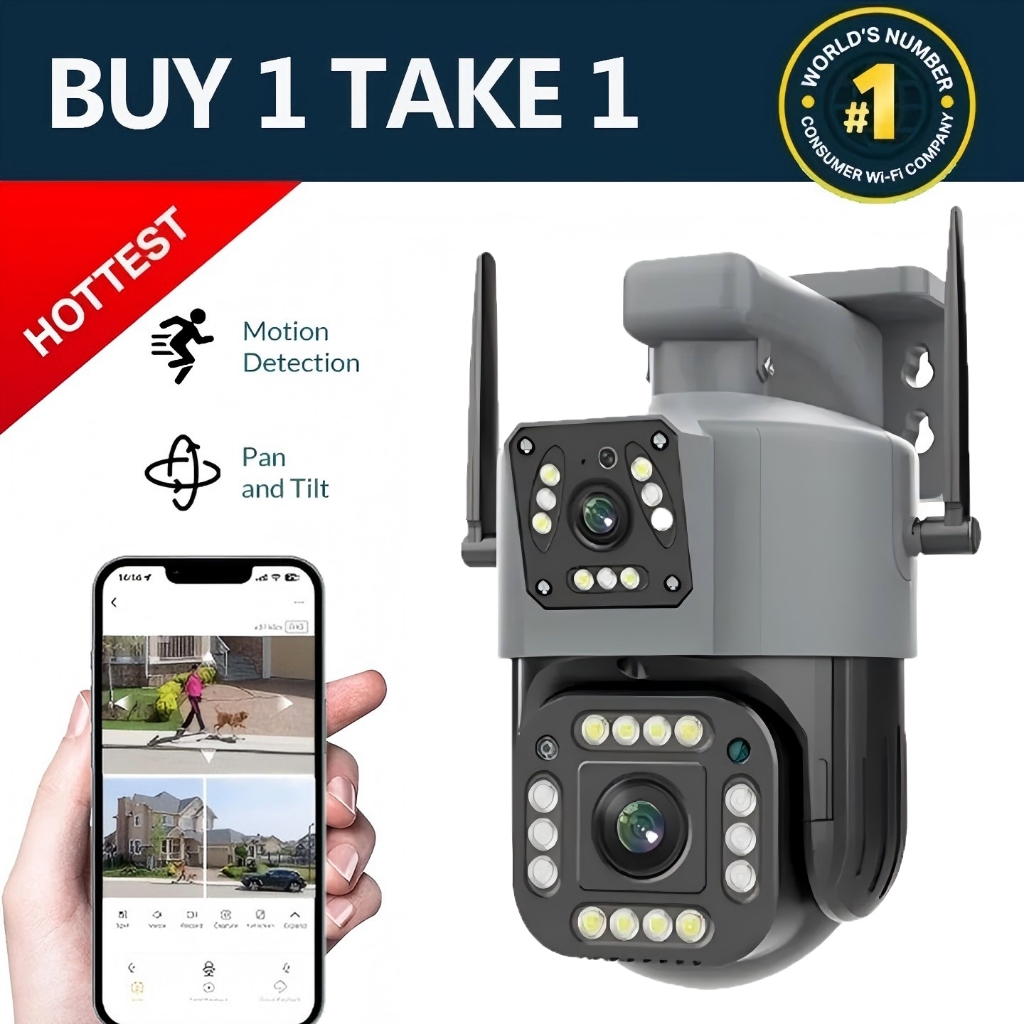BUY 1 TAKE 1 V380 Pro CCTV Camera Dual Lens 4K HD Wireless Wifi Outdoor ...