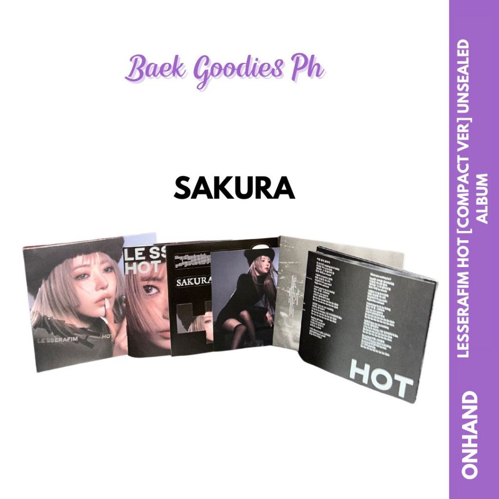 Lesserafim HOT [Compact ver] Unsealed Album | Shopee Philippines