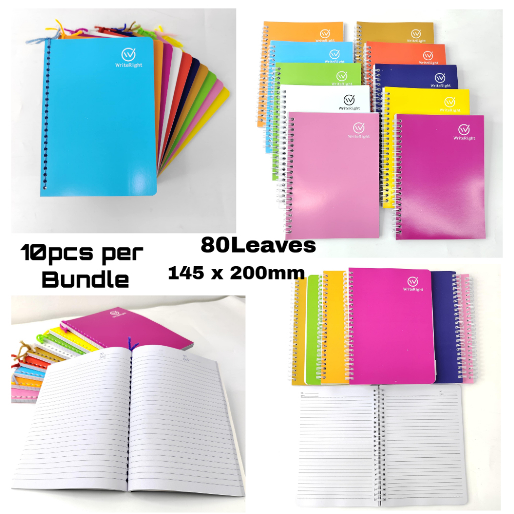 Bundle 10pcs Spiral and Yarn Notebook Assorted Color Available | Shopee ...