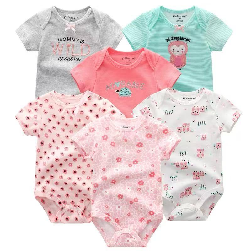 COCO Top Sale Boy Girl 5 Piece Baby Cute Romper Bodysuit Onesie Cotton ...