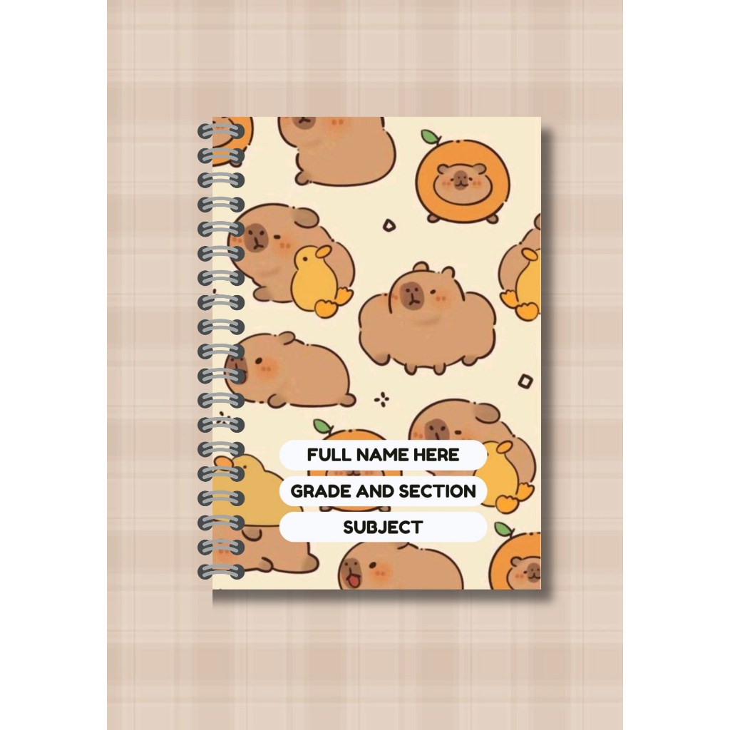 Personalised Capybara notebooks. writing and composition | Shopee ...