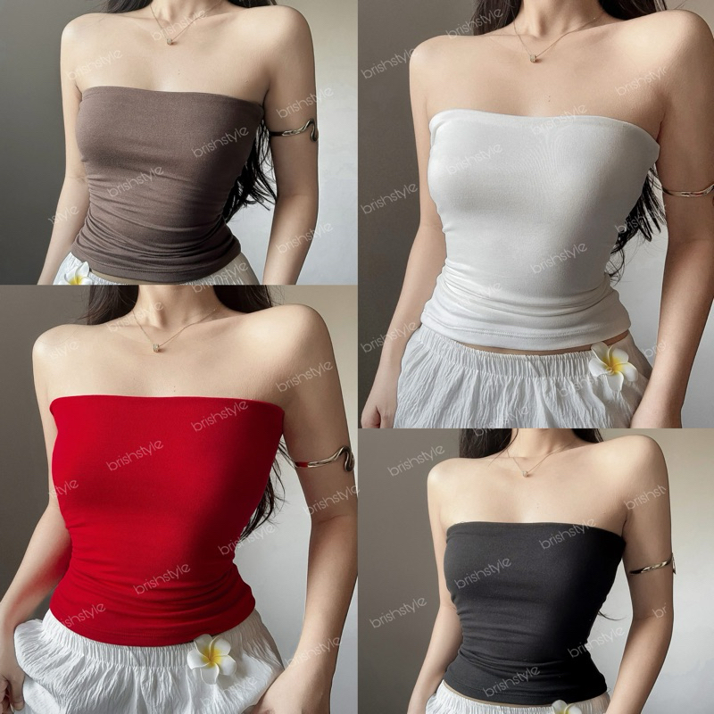 NILDA TUBE PLAIN Top Double Lining Front And Back Basic | Shopee ...
