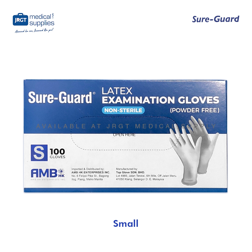Sure-Guard Latex Examination Gloves (100 Pcs) | Shopee Philippines