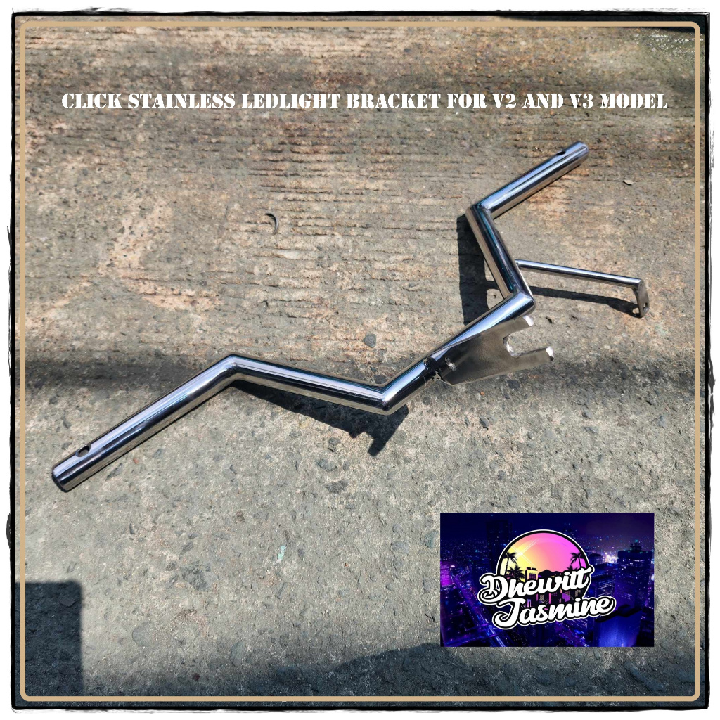 Click 125 v2 and v3 model stainless led light bracket | Shopee Philippines
