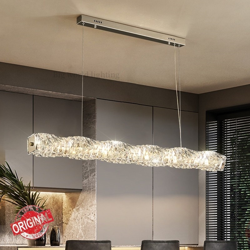 Modern Crystal Chandelier Ceiling Lights for Kitchen Hanging Lights Bar ...