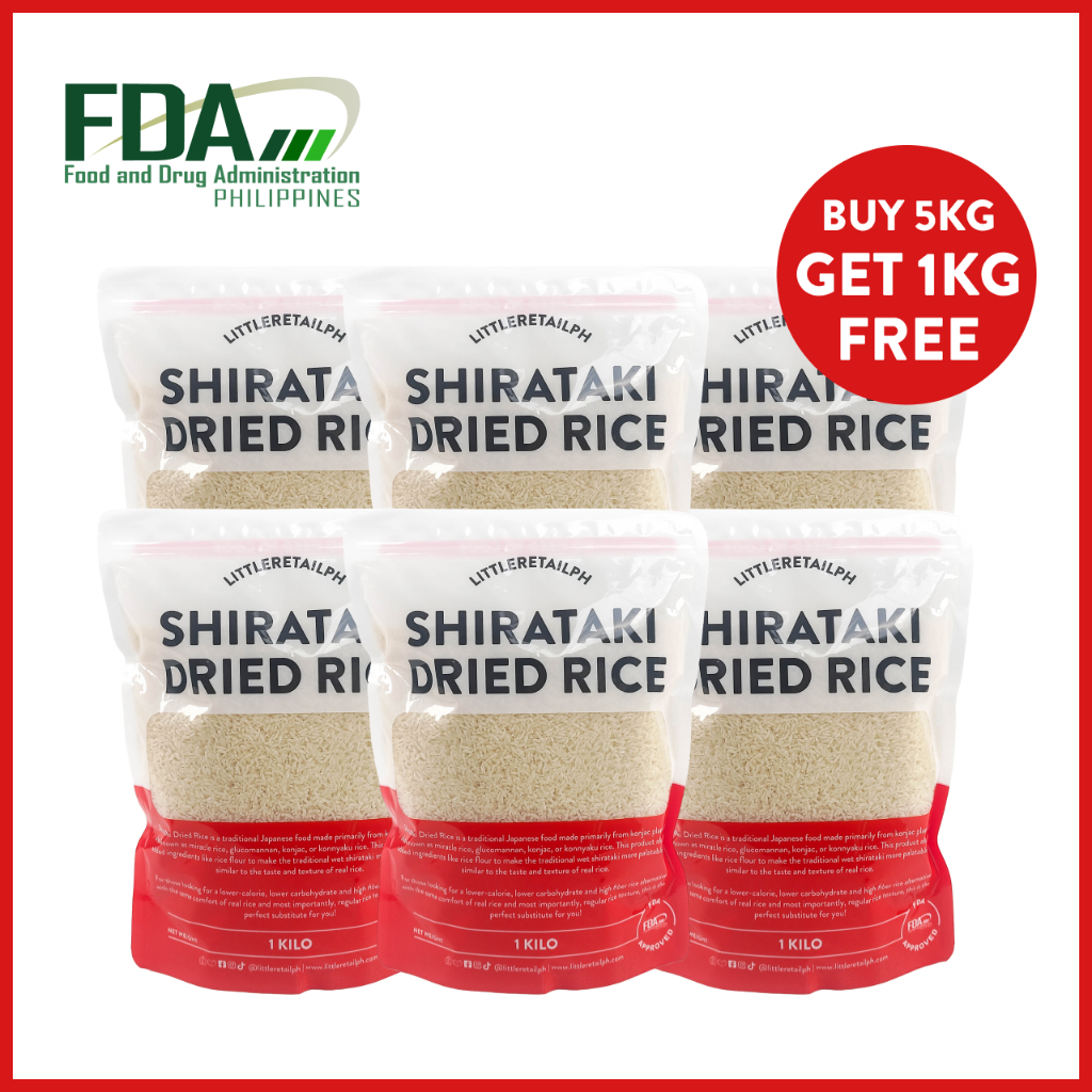 Buy 5 Get 1 FREE (6kg) - Shirataki Dried Rice / Dry Rice | Shopee ...