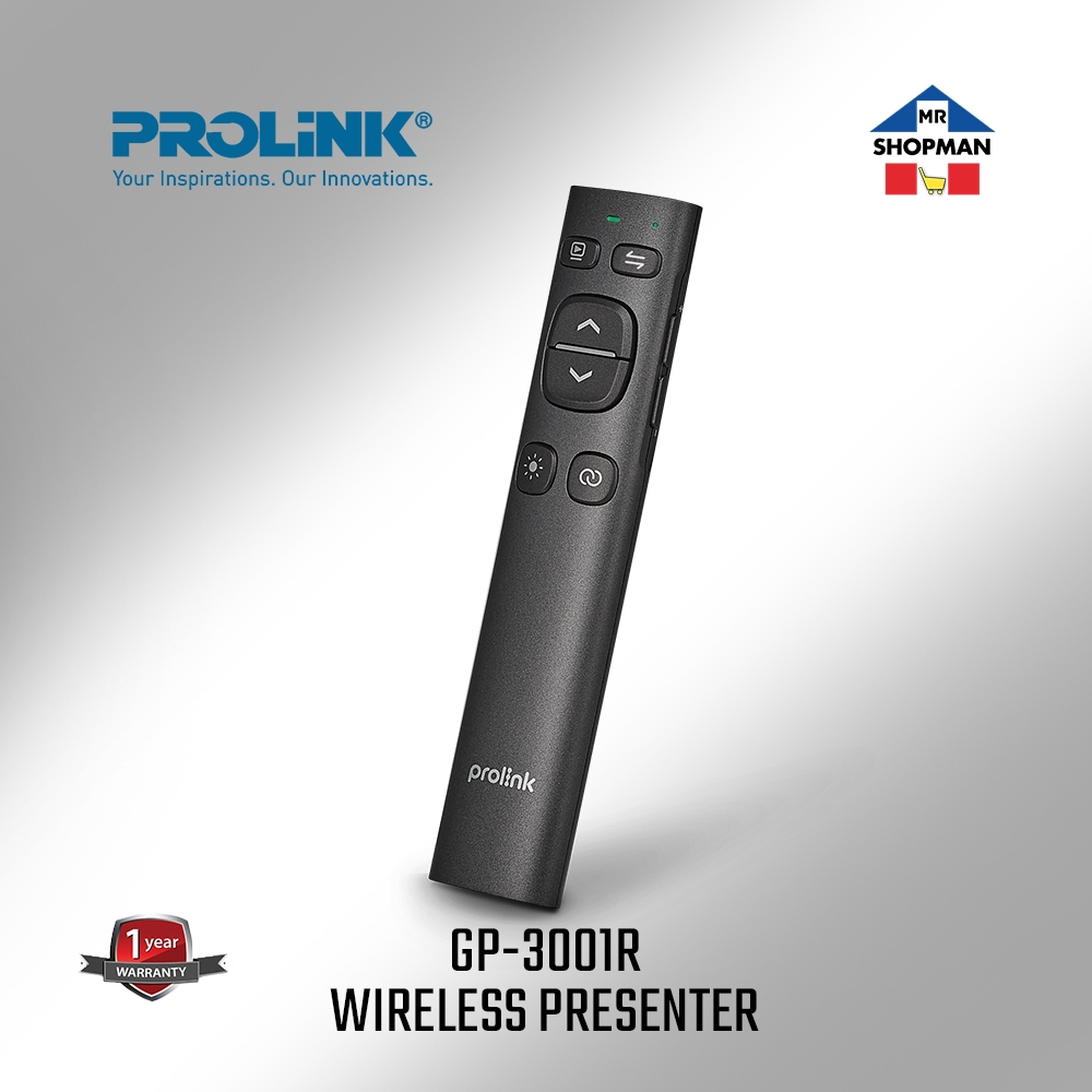 Prolink GP 3001R Wireless Bluetooth 5.2 Laser Presenter 2.4Ghz Dual ...