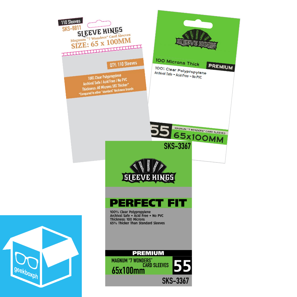 65x100mm Sleeve Kings 7 Wonders Card Sleeves (Standard/Premium) | Shopee  Philippines