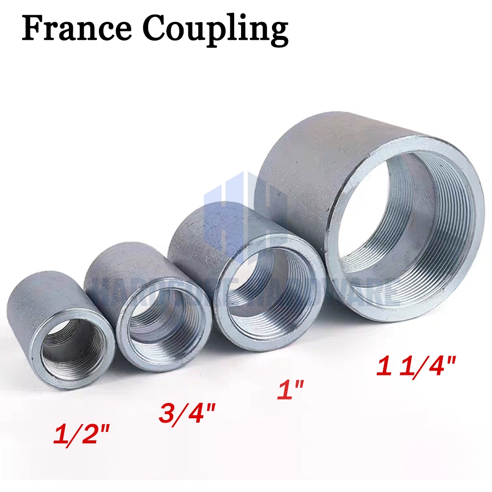 GI FRANCE COUPLING 1/4" SCH40 THREADED SCREW TYPE GALVANIZED IRON ...