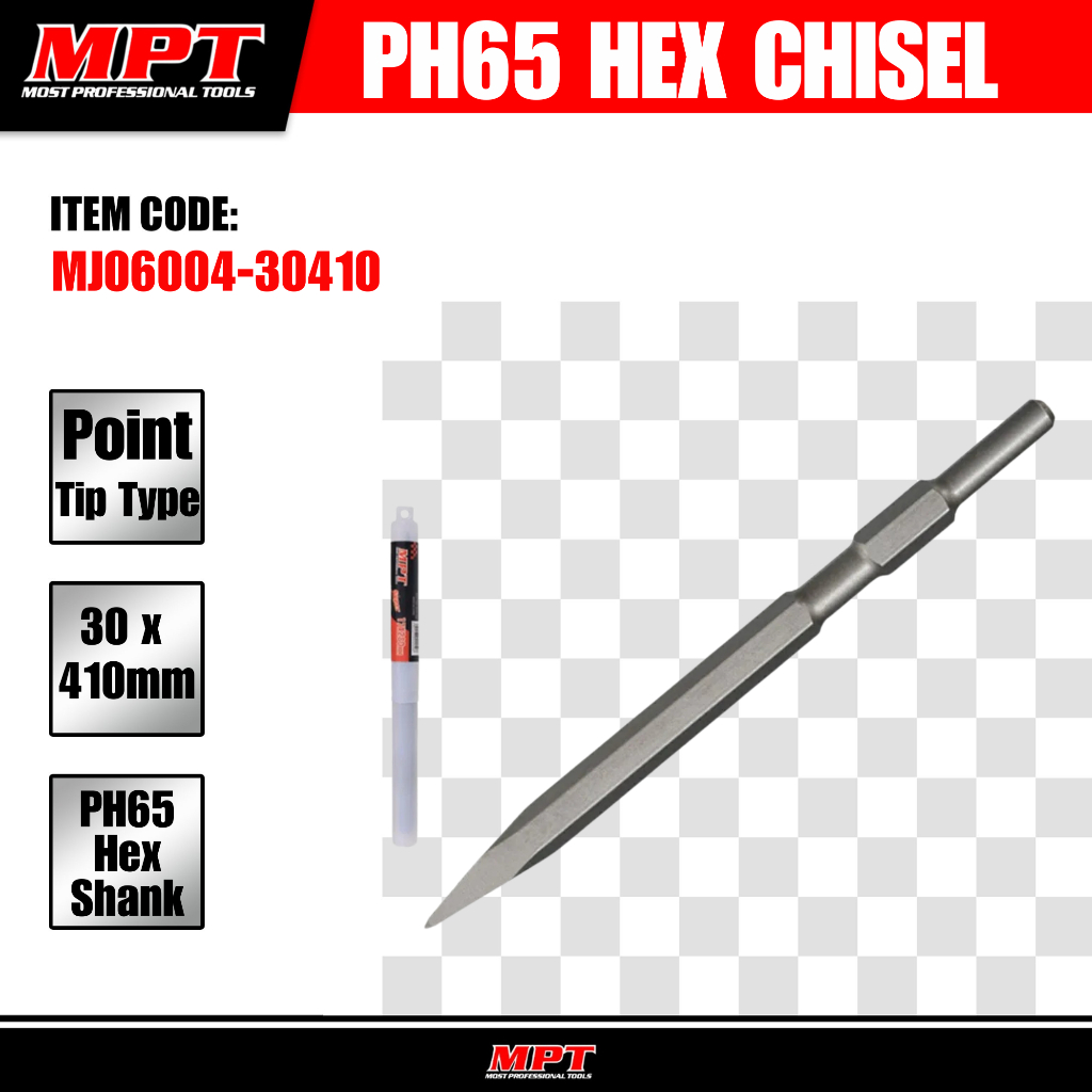 MPT Point | Flat PH65 Demolition Hammer Chisel Bit 30x140mm • ACC ...