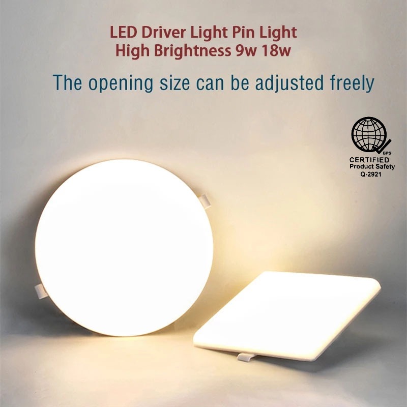 LED Panel Light Hole Adjustable Pin Light 9W 18W Ultra Thin Recessed ...