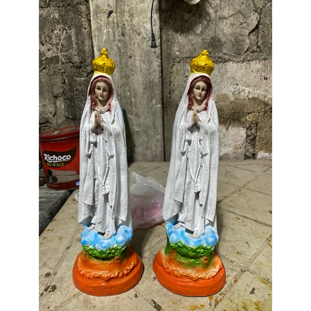 our lady of fatima 13 inches height/made in fiberglass | Shopee Philippines