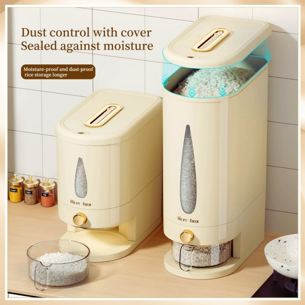 Large Capacity Grain Food Rice Storage Container Automatic Press Type ...