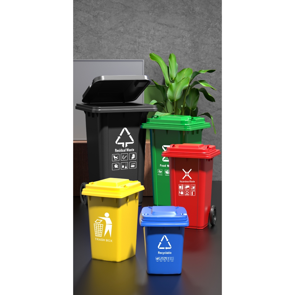 MULTI-COLOR TRASH BIN, HEAVY DUTY TRASH BIN 100L, 120L, 240L ...