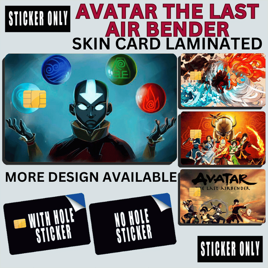 AVATAR THE LAST AIR BENDER - STICKER SKIN CARD FOR ATM, CREDIT, DEBIT ...
