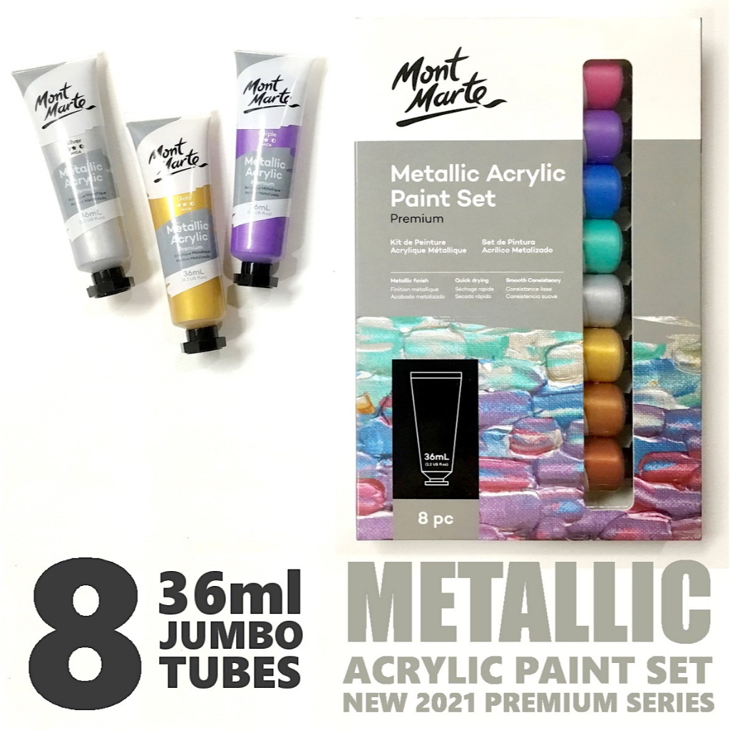 Mont Marte Pinceaux Jumbo Lot De 3 - Pinceaux Multicolores Pour Peinture Et Arts Créatifs