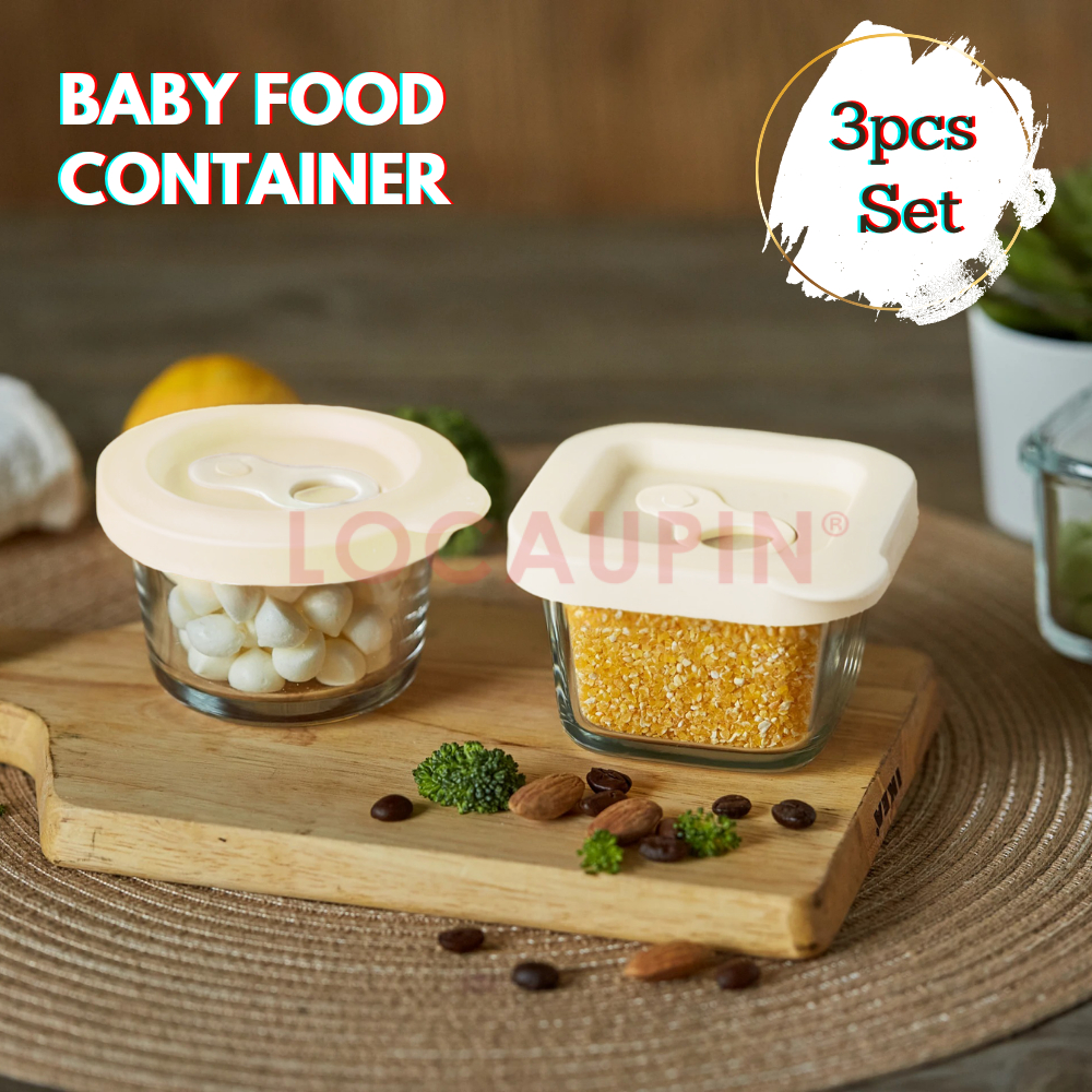 LOCAUPIN 3pcs Set Glass Mini Food Container Small Snack Storage Mini ...