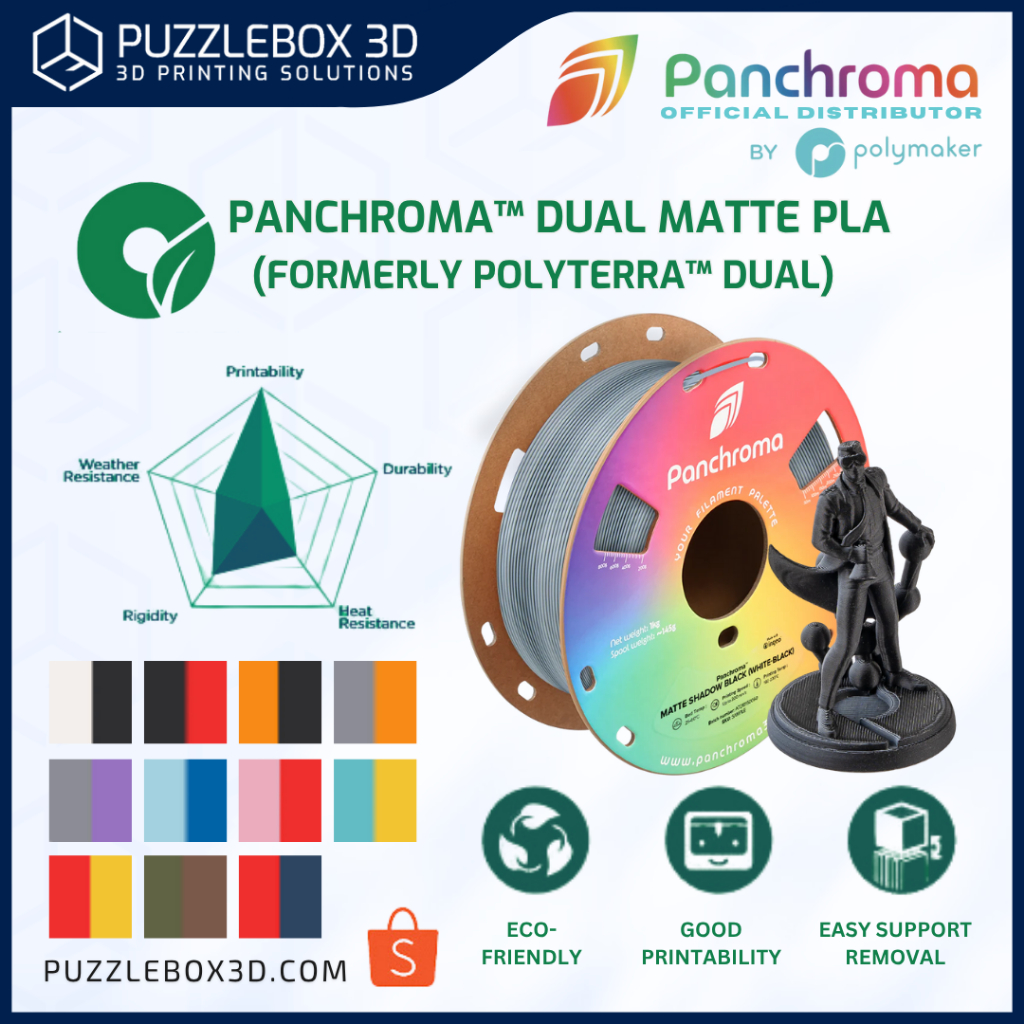 Polymaker Panchroma Dual Matte PLA 3D Printing Filament Bioplastic ...