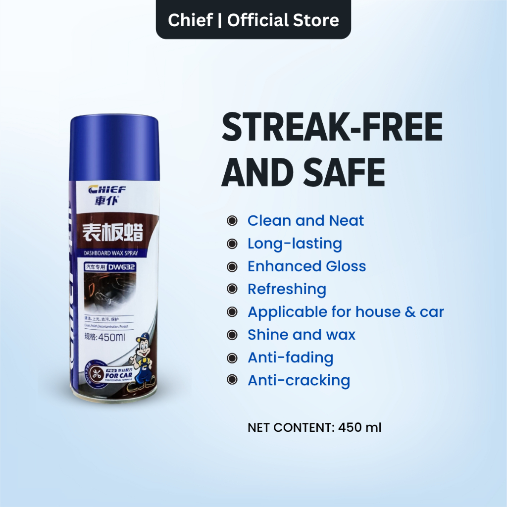 Chief Dashboard Cleaner Car Care Interior Restorer Anti Fading Cracking ...