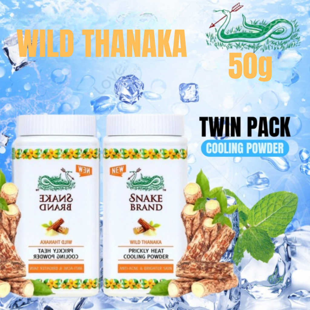 Snake's Prickly Heat Original Cooling Powder Classic 50g | Shopee ...